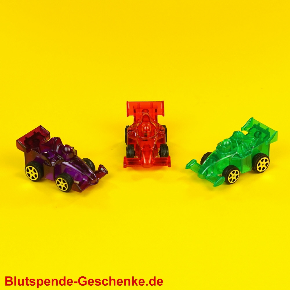 Blutspendegeschenk Rückaufzug-Rennwagen