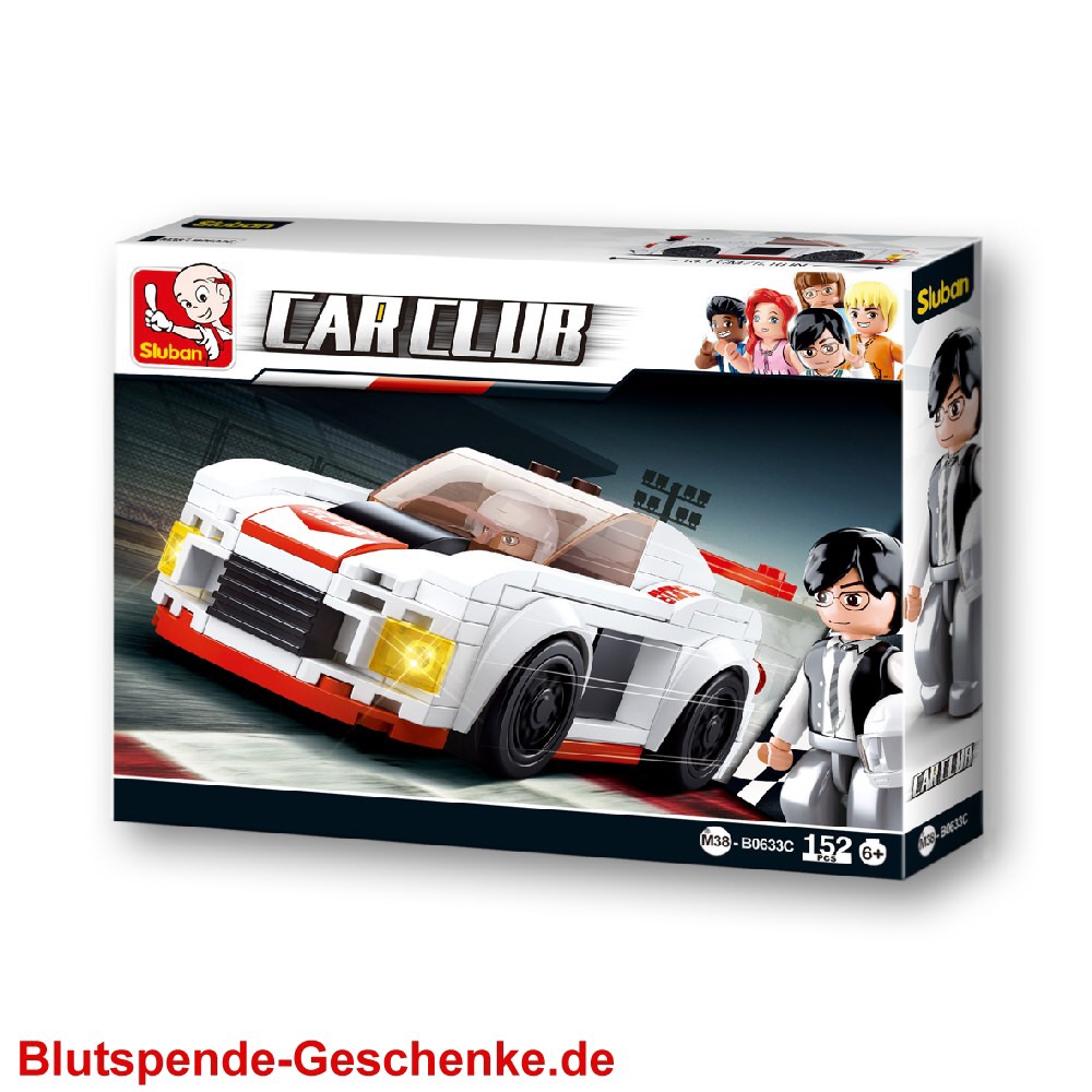 Blutspendegeschenk Rennauto
