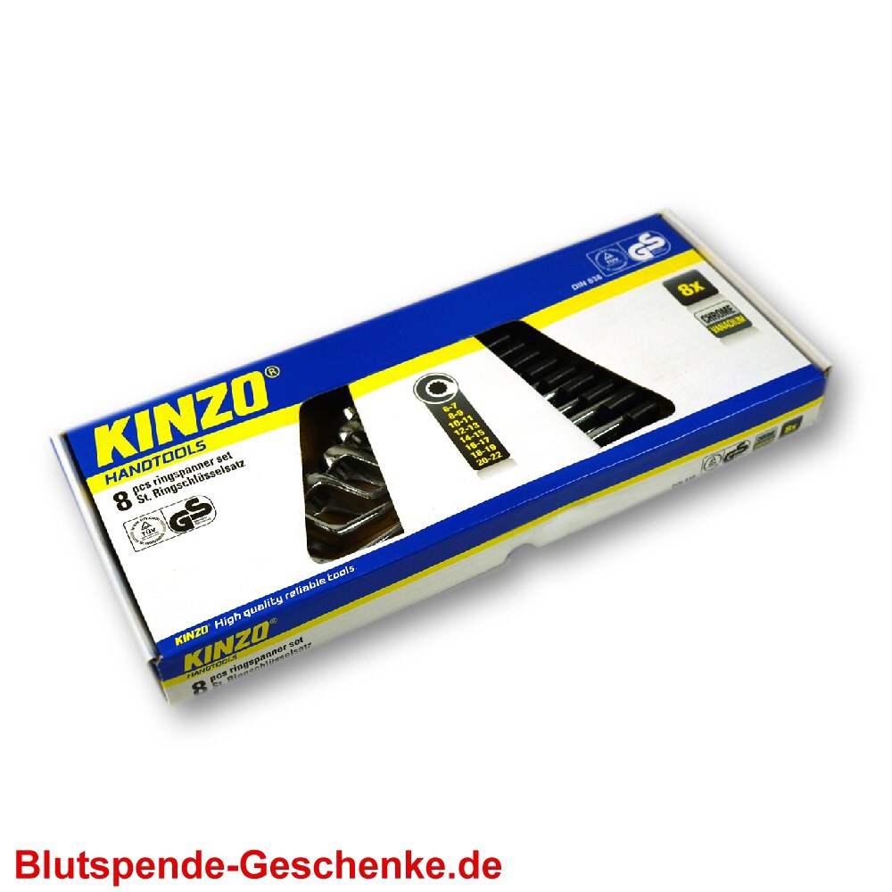 Blutspendegeschenk Ringschlüssel-Set 8teilig