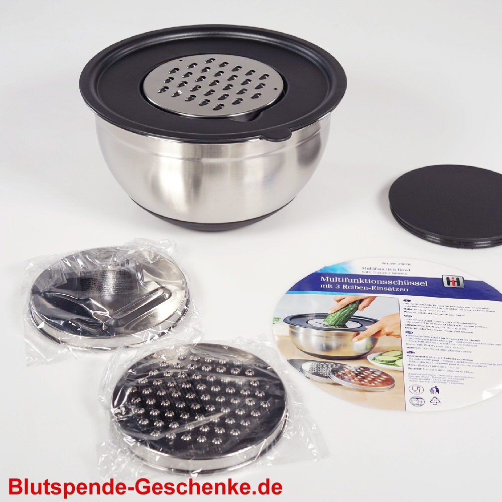 Blutspendegeschenk Rührschüssel mit Reiben