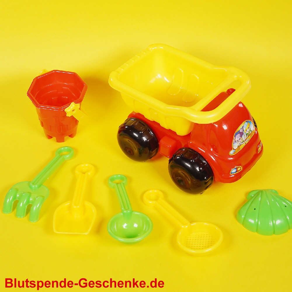 Blutspendegeschenk 7teilges Sandspielzeugset