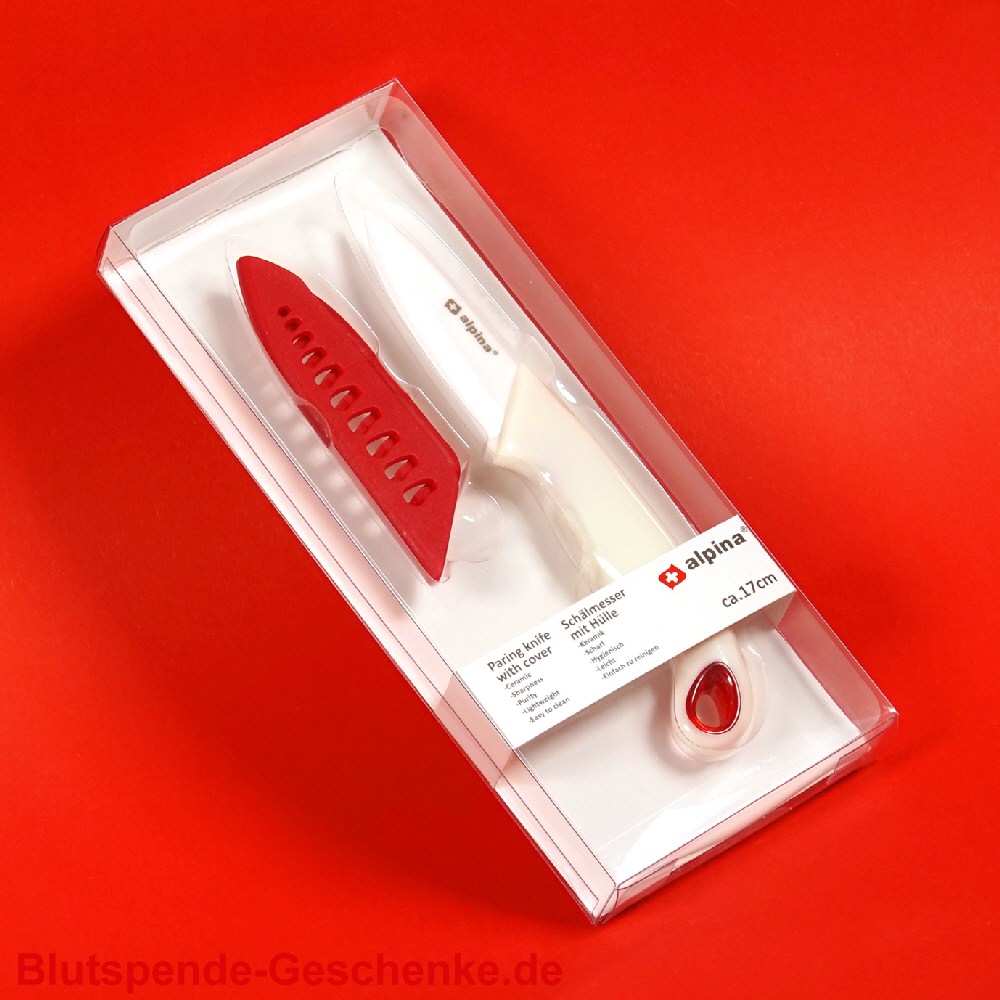 Blutspendegeschenk Schälmesser Keramik