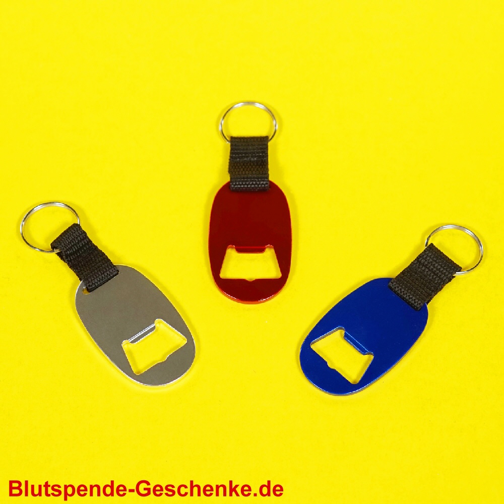 Blutspendegeschenk Alu Schlüsselanhänger Öffner
