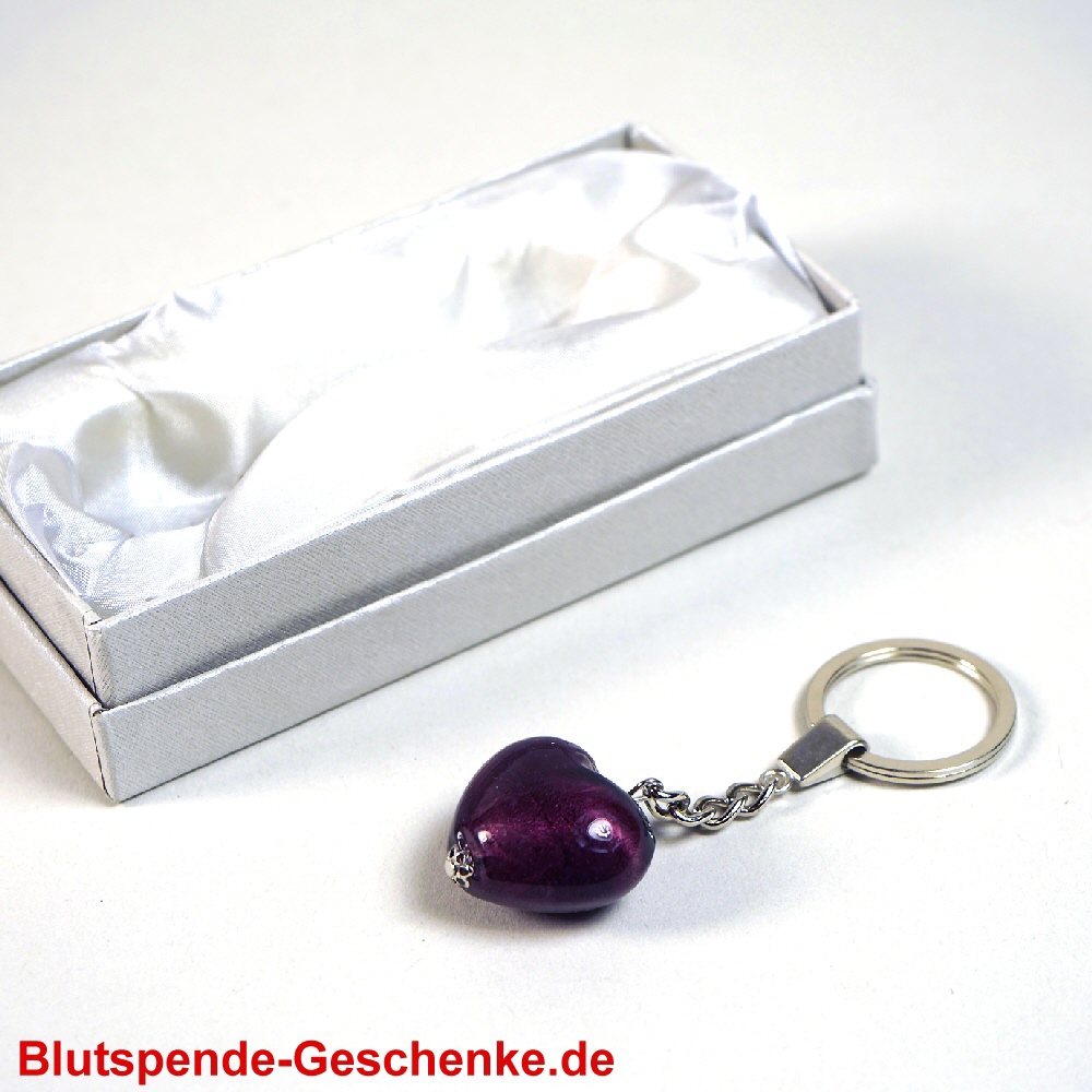 Blutspendegeschenk Anhänger Edelstein-Herzen