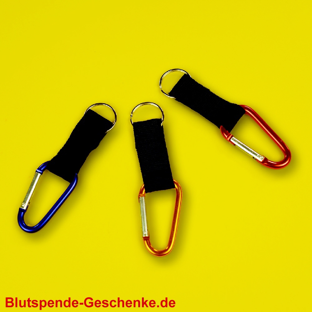 Blutspendegeschenk Schlüsselanhänger Karabiner