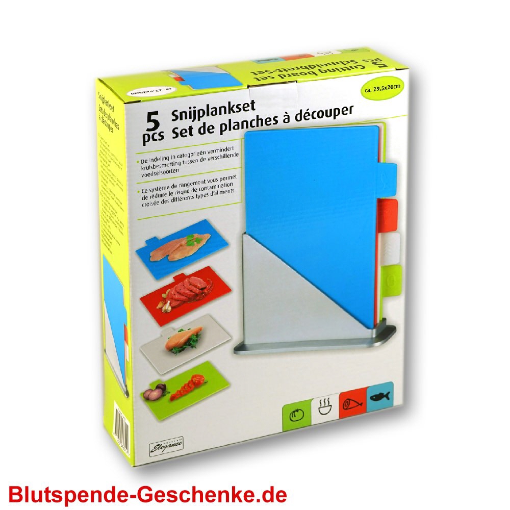 Blutspendegeschenk Küchen-Schneidbretter-Set