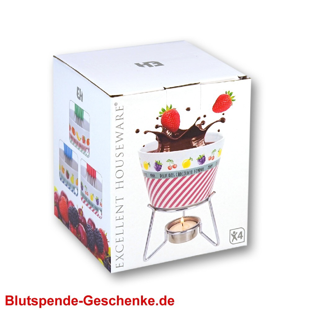 Blutspendegeschenk Schokoladen-Fondue mini