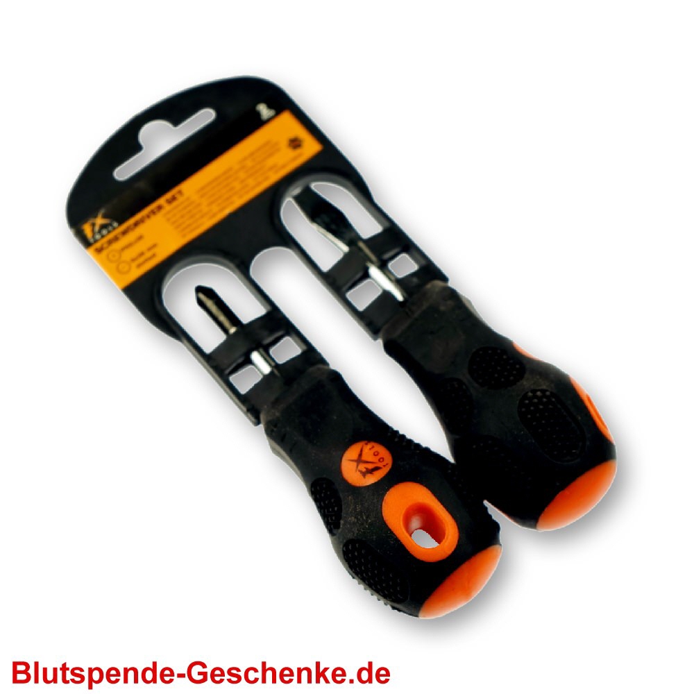 Blutspendegeschenk 2er-Set Schraubenzieher
