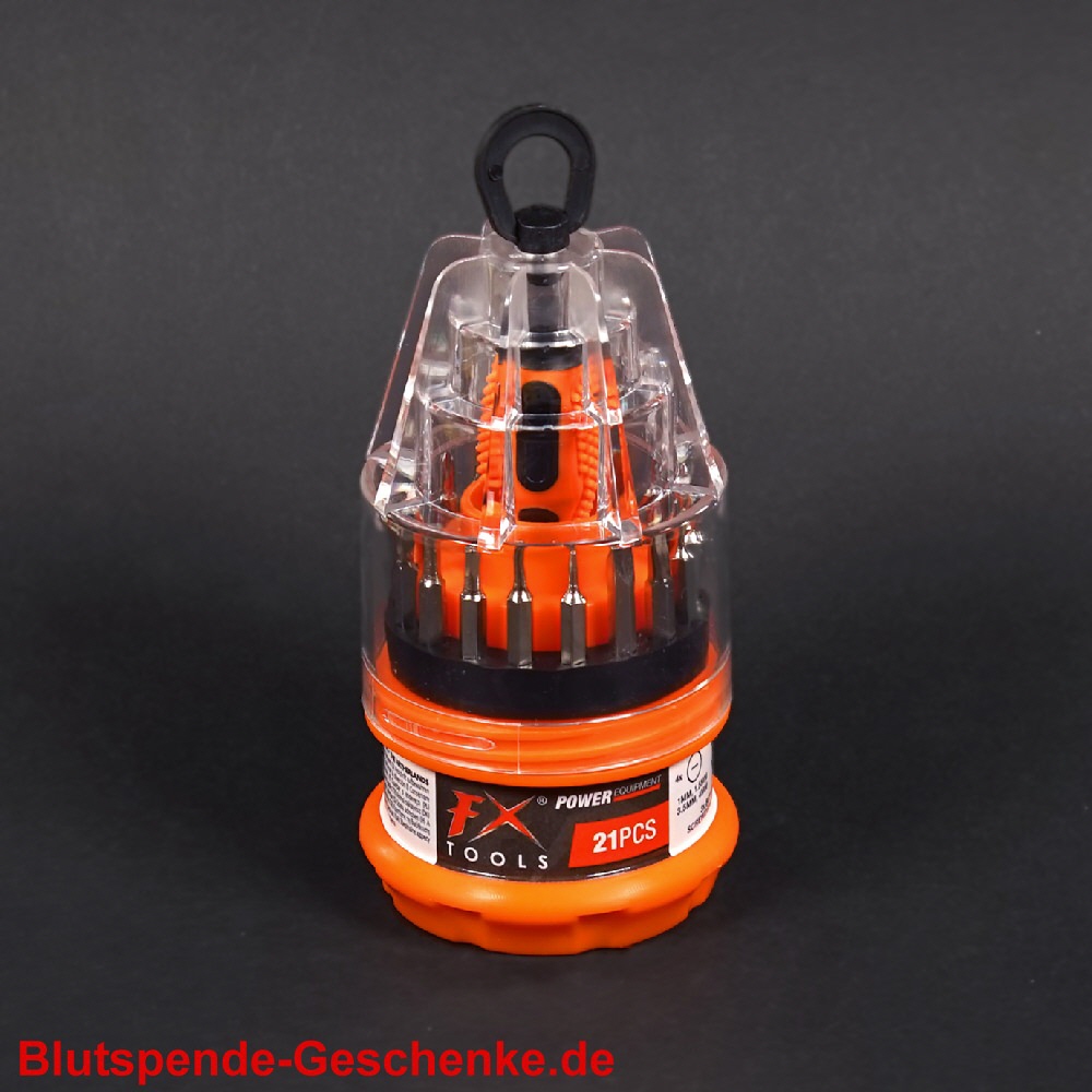 Blutspendegeschenk Schraubendreher-Bitset
