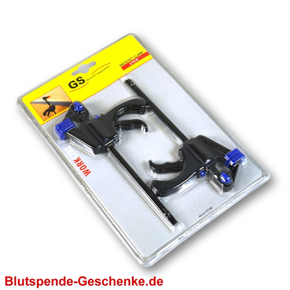 Blutspendegeschenk Schraubzwingen