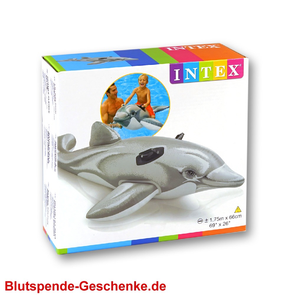 Blutspendegeschenk Schwimm-Delfin