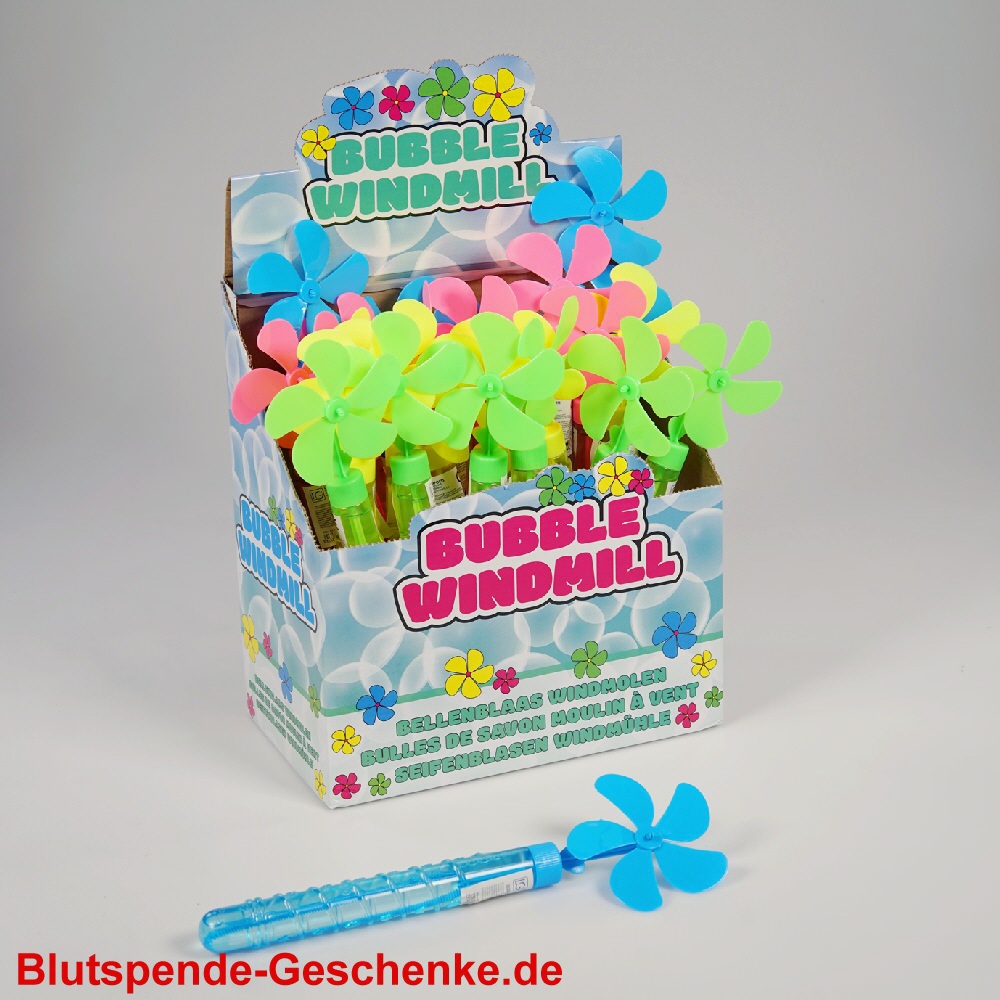 Blutspendegeschenk Seifenblasen-Windmühle