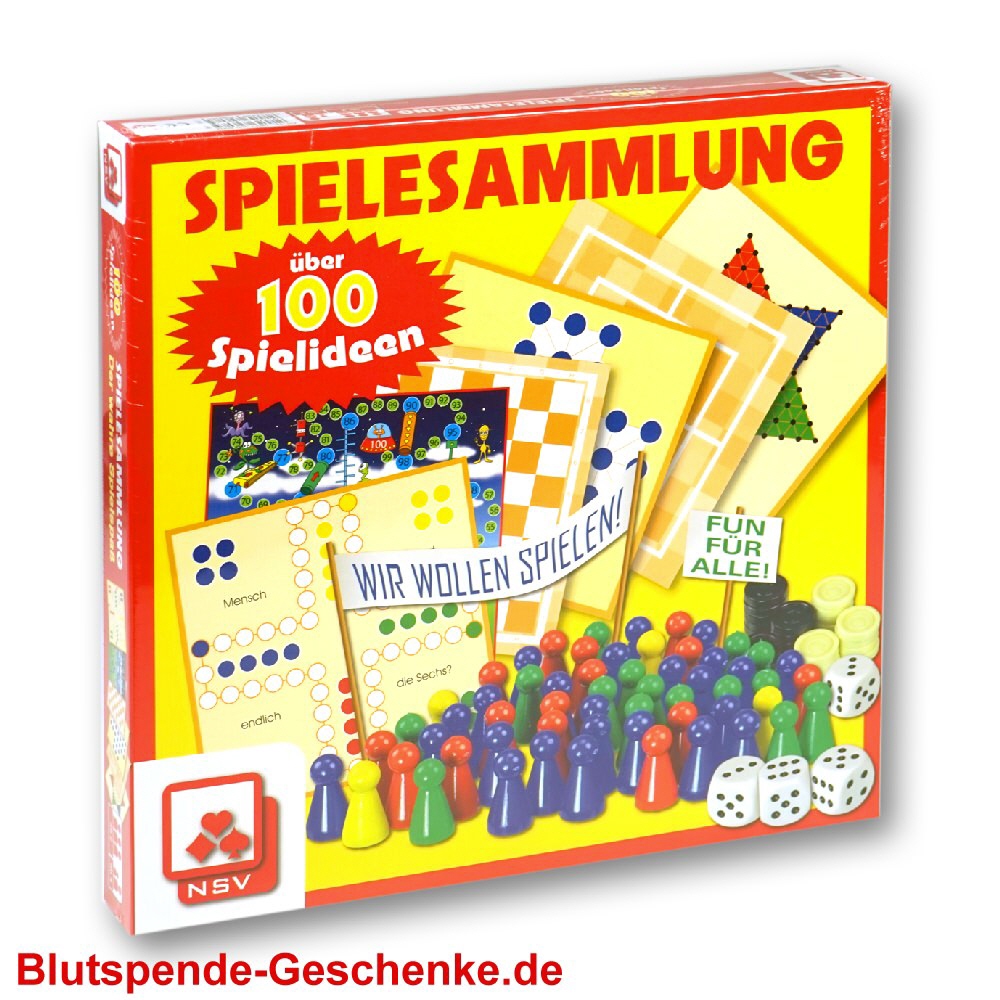 Blutspendegeschenk 100 Spiele Spielesammlung