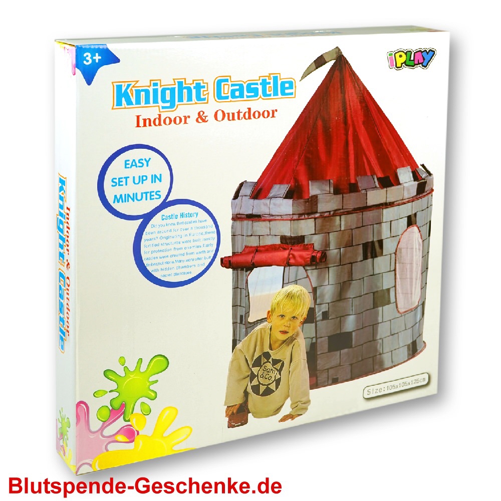 Blutspendegeschenk Ritter-Spielzelt