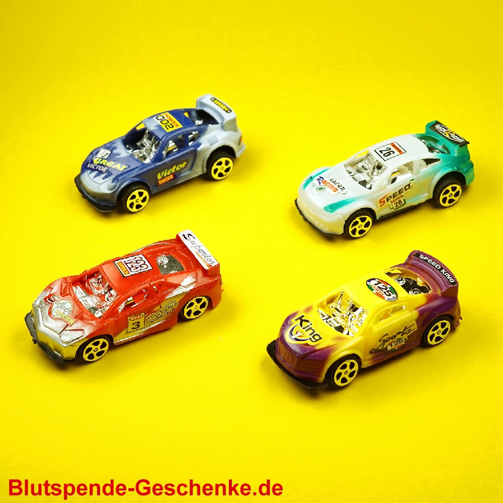 Blutspendegeschenk Spielzeug-Rennwagen