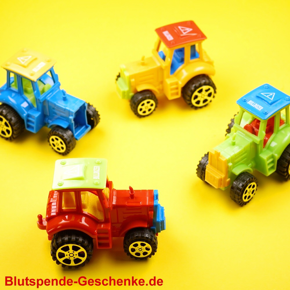 Blutspendegeschenk Spielzeug-Traktor