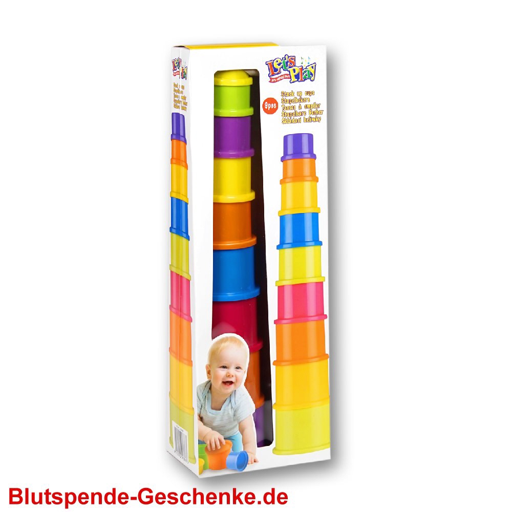 Blutspendegeschenk Spielzeug-Stapelbecher