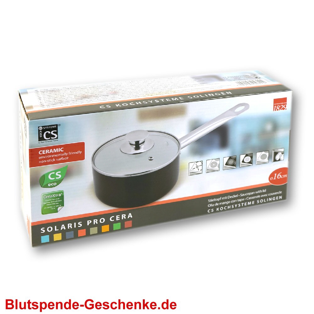 Blutspendegeschenk Stiltopf mit Deckel 16 cm