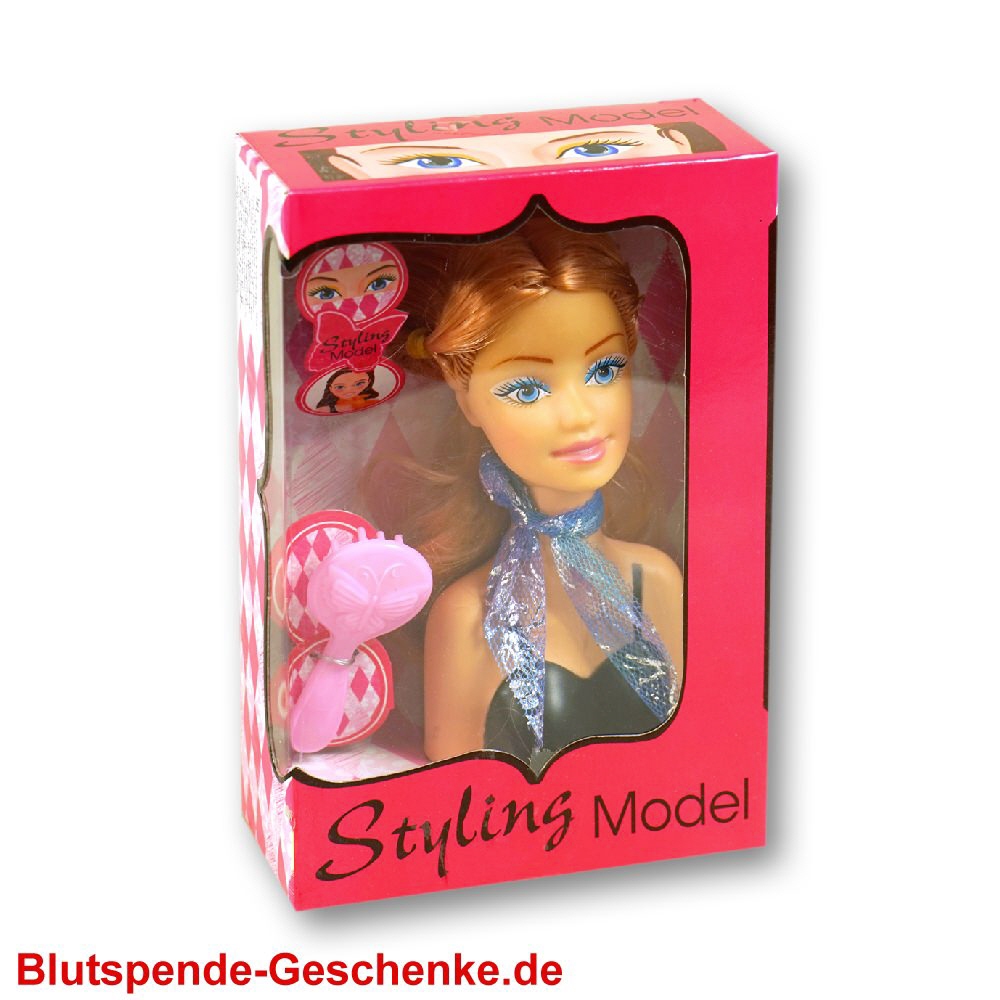 Blutspendegeschenk Styling-Puppe