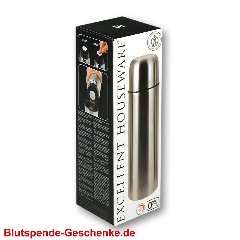 Blutspendegeschenk Edelstahl-Thermoskanne