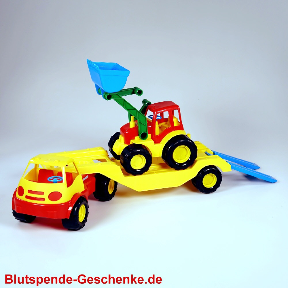 Blutspendegeschenk Transport-LKW mit Radlader