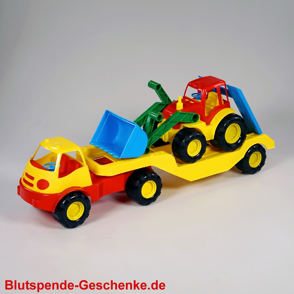 Blutspendegeschenk LKW mit Radlader