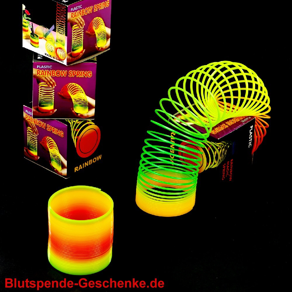 Blutspendegeschenk Treppenläufer-Spirale Neon