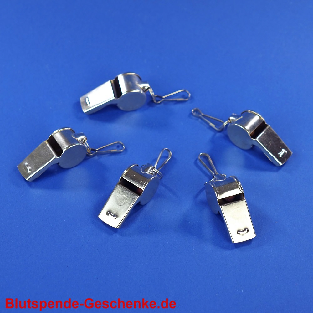 Blutspendegeschenk Metall-Pfeife