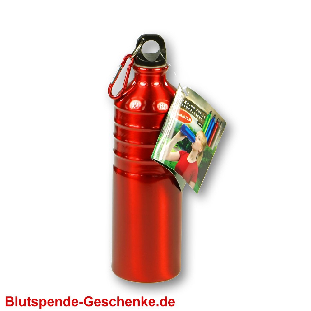 Blutspendegeschenk Trinkflasche aus Alu