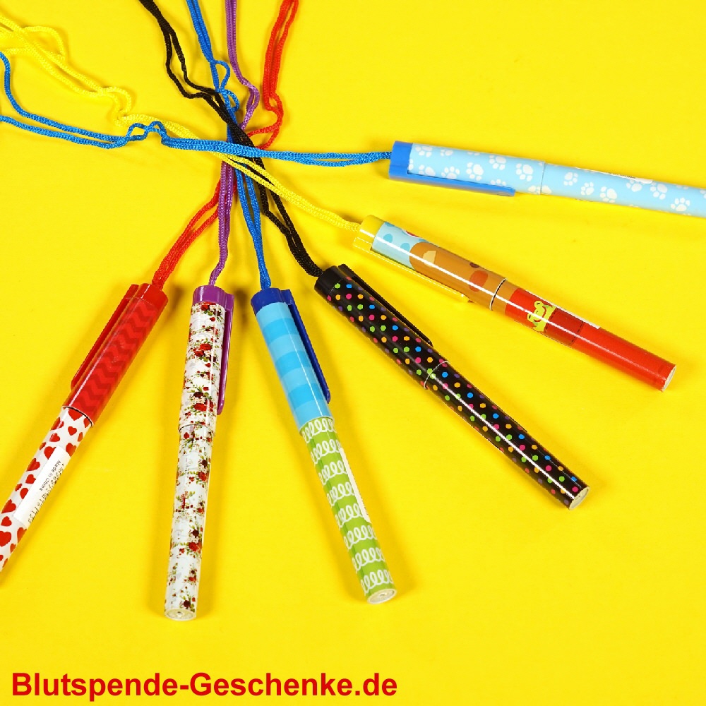 Blutspendegeschenk Umhänge-Kugelschreiber