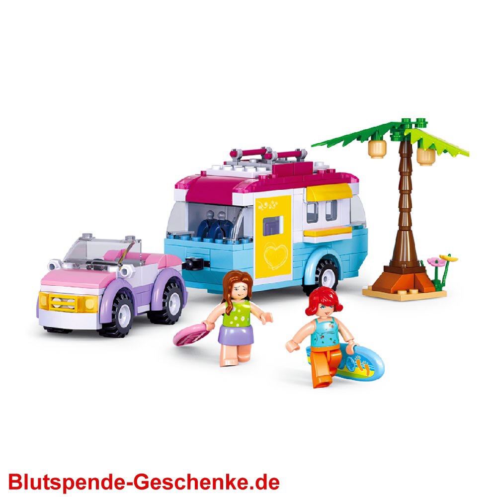 Blutspendegeschenk Klemmbausteine Urlauber