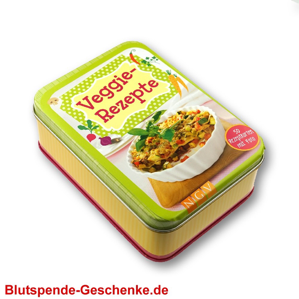 Blutspendegeschenk Koch-Rezeptbox Vegetarisch