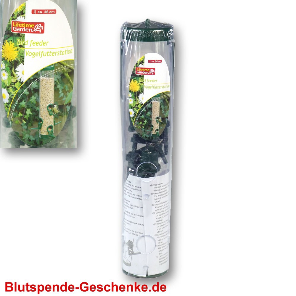 Blutspendegeschenk Vogelfutterstation