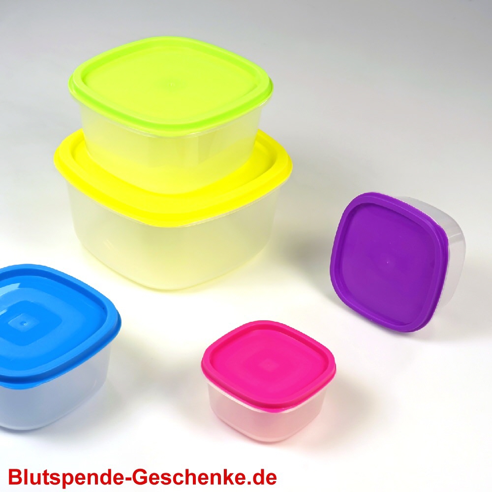 Blutspendegeschenk 10er-Set Vorratsdosen