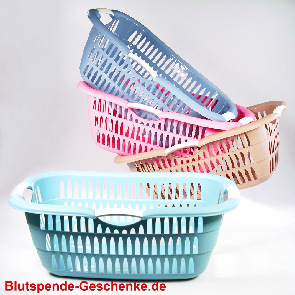 Blutspendegeschenk Wäschekorb pastellfarben