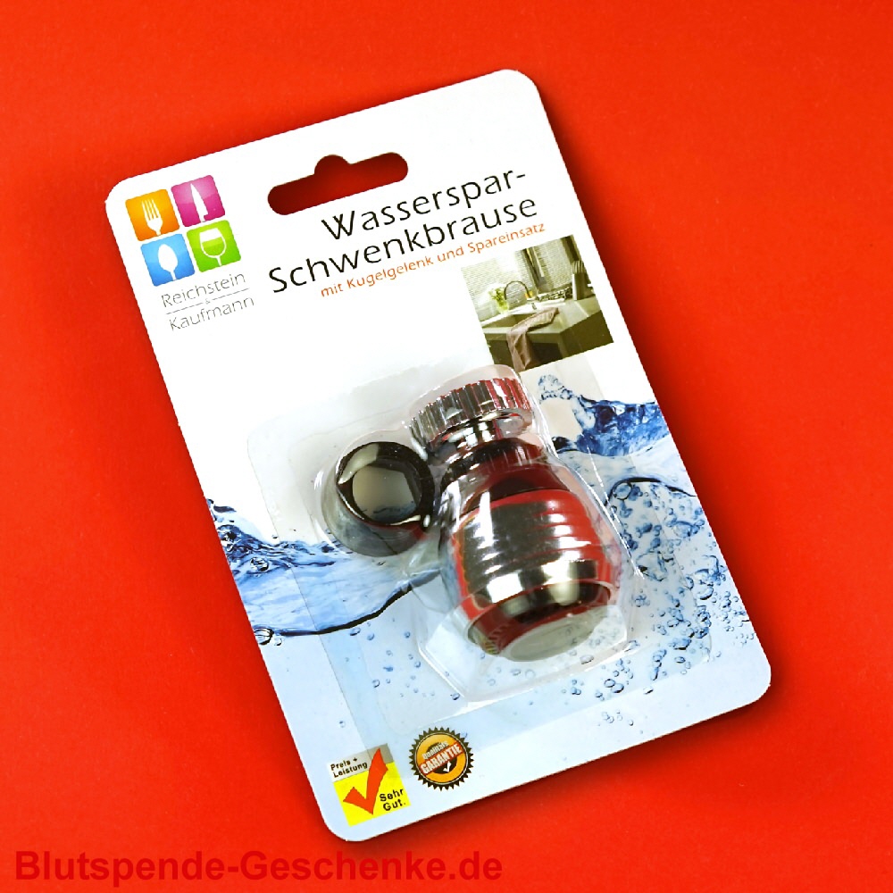 Blutspendegeschenk Wasserhahn-Aufsatz