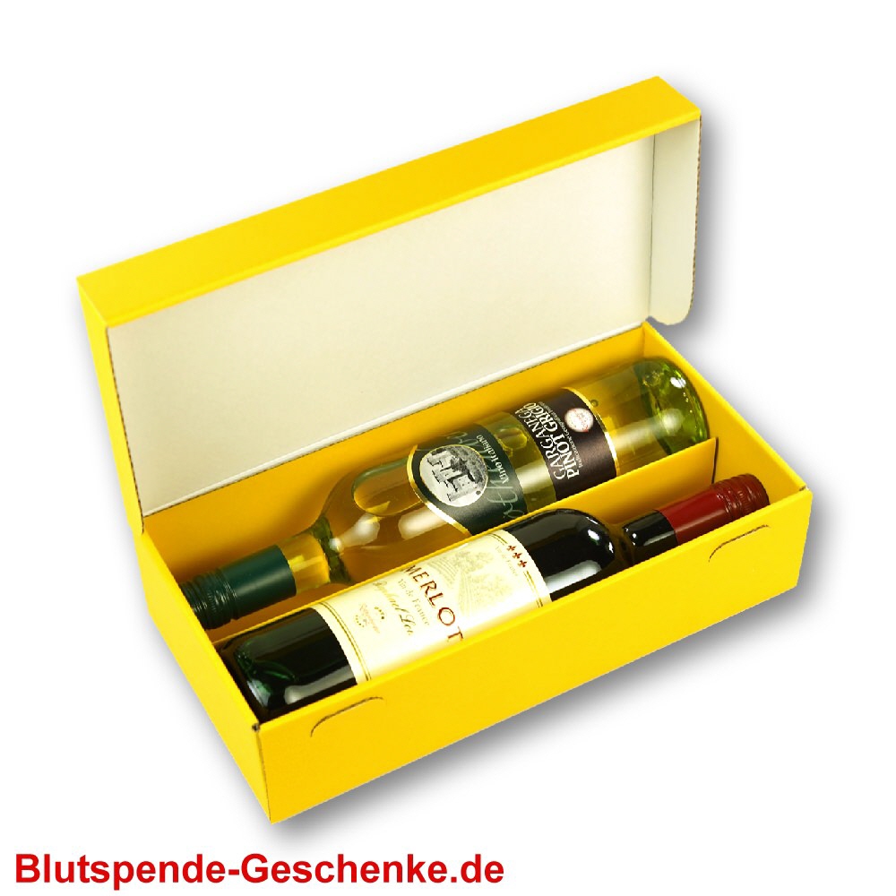 Blutspende-Geschenkset Rotwein - Weisswein