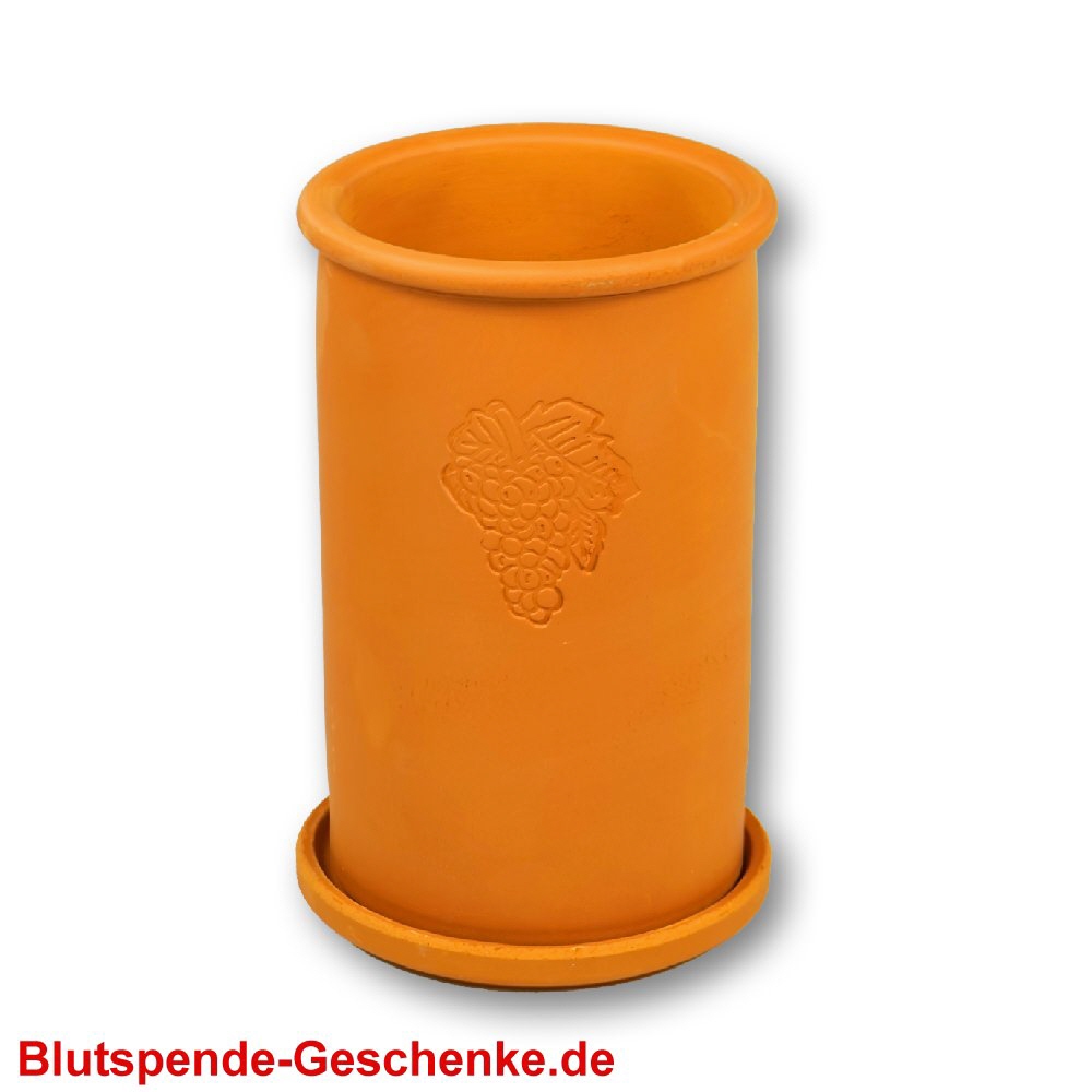 Blutspendegeschenk Terracotta-Weinkühler
