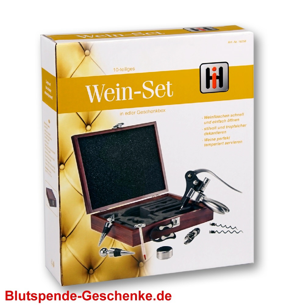 Blutspendegeschenk Weinset 10teilig