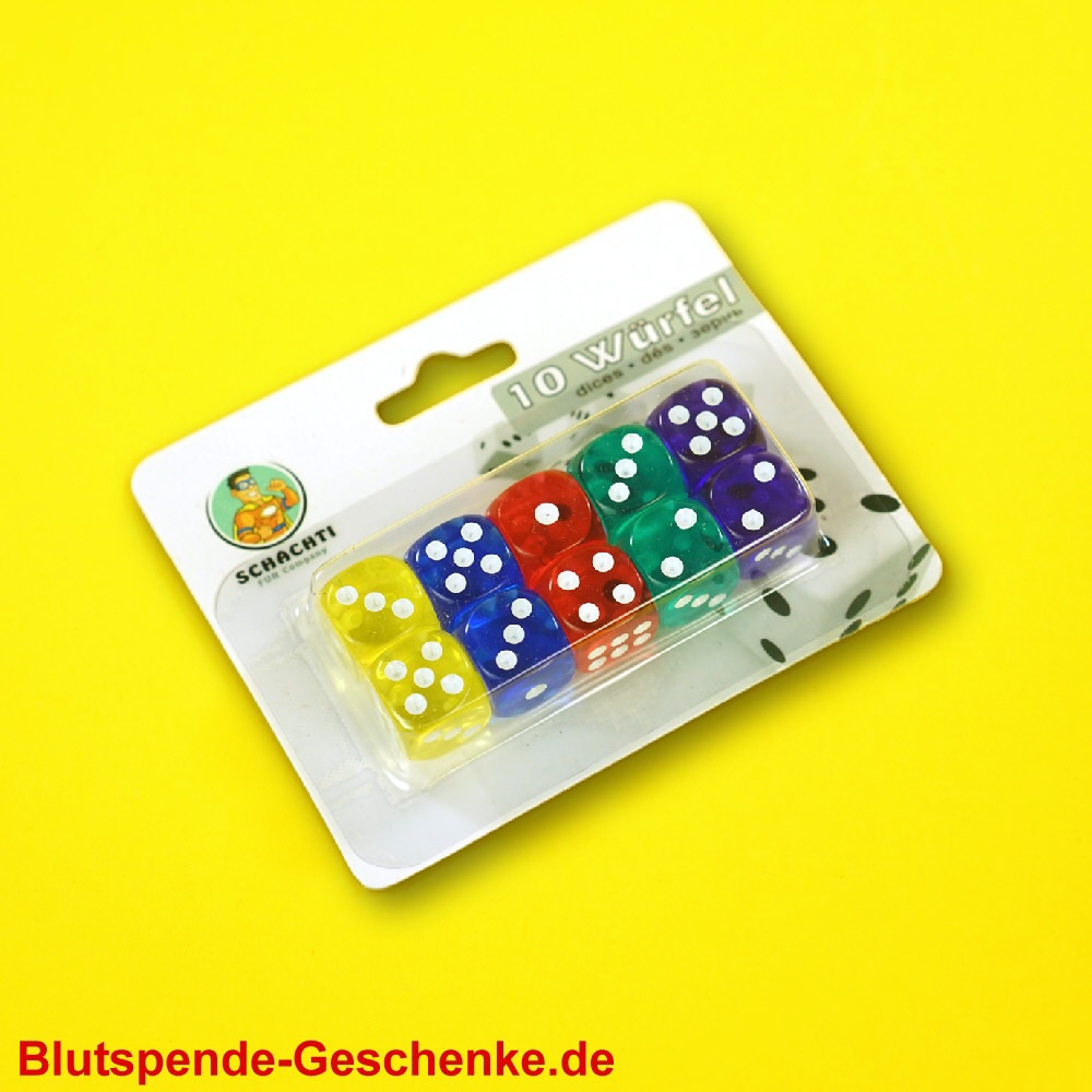 Blutspendegeschenk Würfel