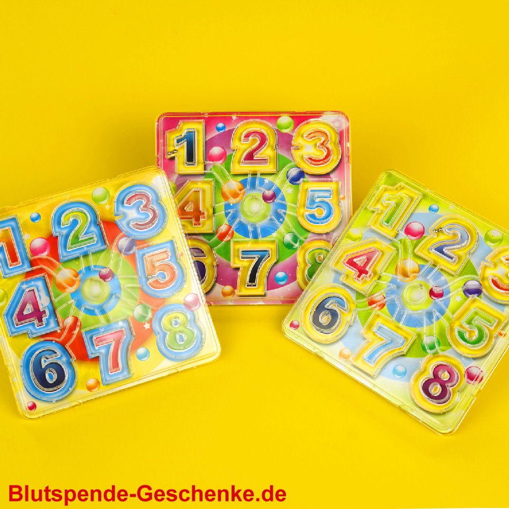 Blutspendegeschenk Zahlenlabyrinth
