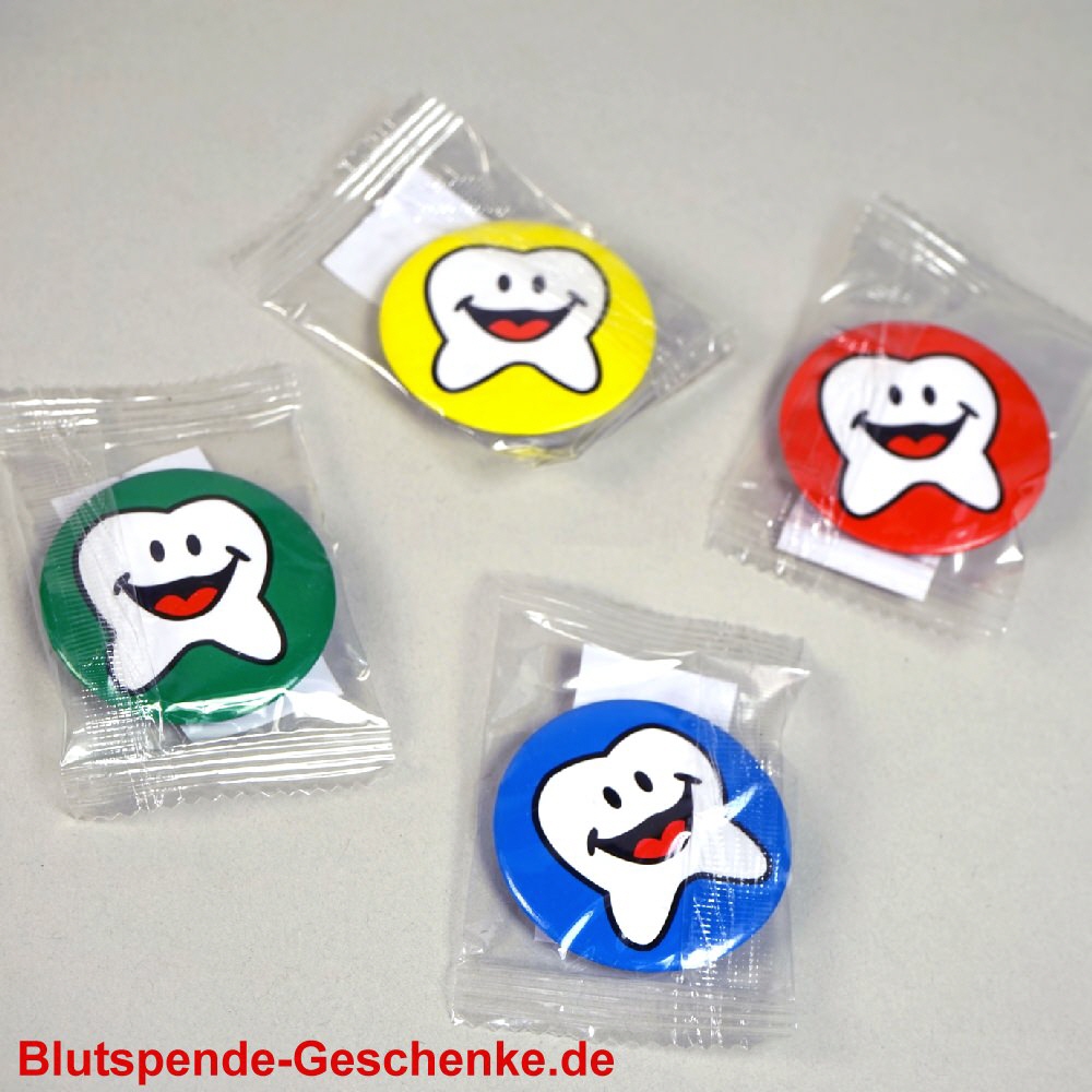 Blutspendegeschenk Anstecker Lustige Zähne