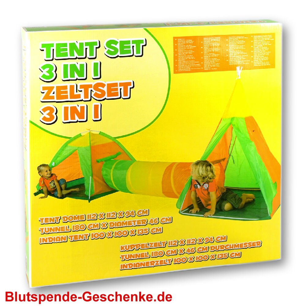 Blutspendegeschenk 3in1 Zeltset