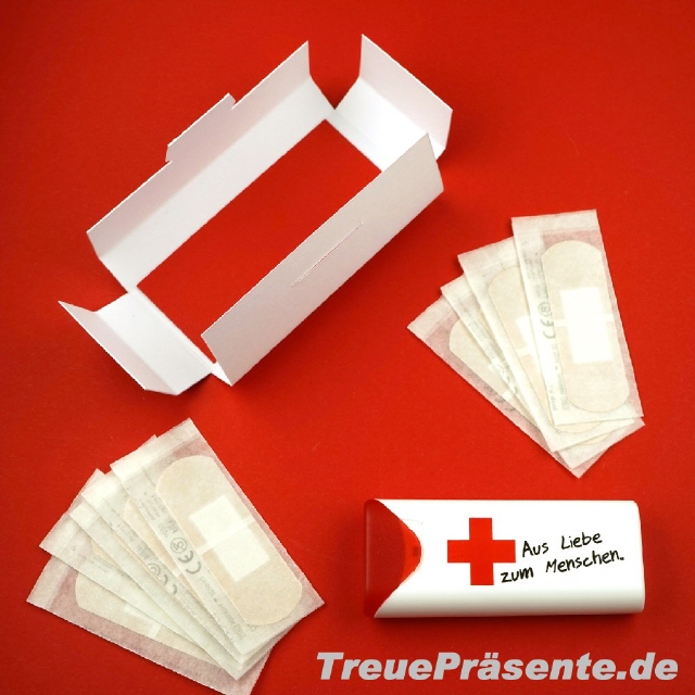 Plasterbox mit Kreuz / Pluszeichen