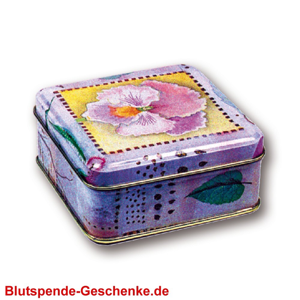 Blechdose Flora quadratisch