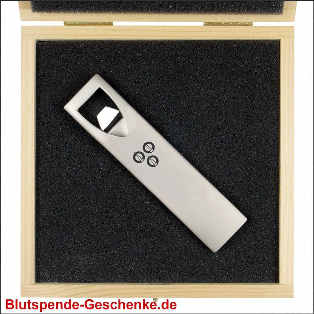 Blutspendegeschenk Flaschenöffner