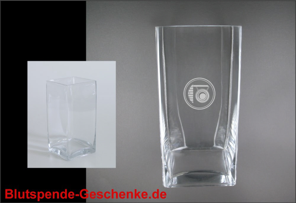 Blutspendegeschenk Glasvase