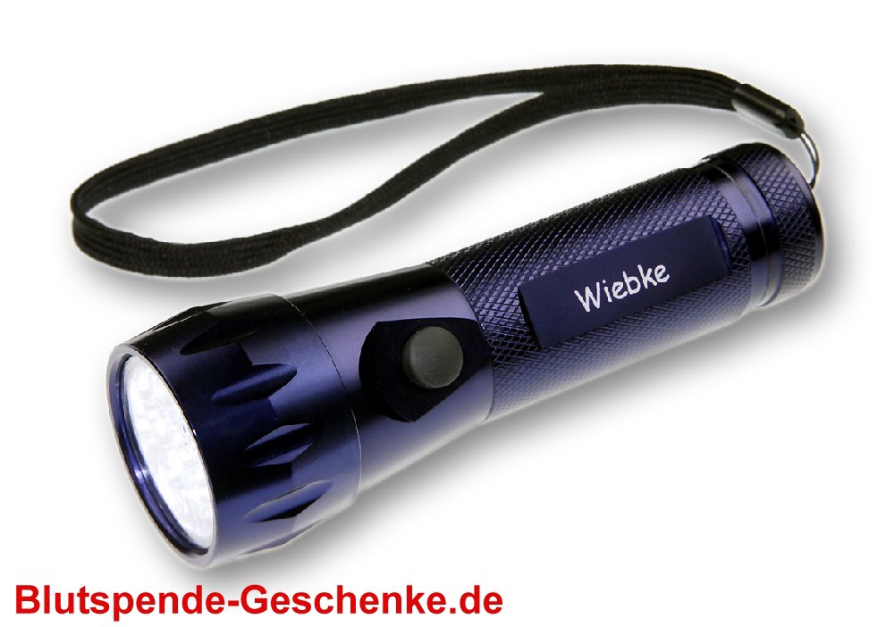 Blutspendegeschenk Taschenlampe
