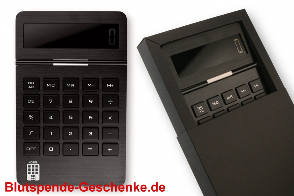 Blutspendegeschenk Taschenrechner